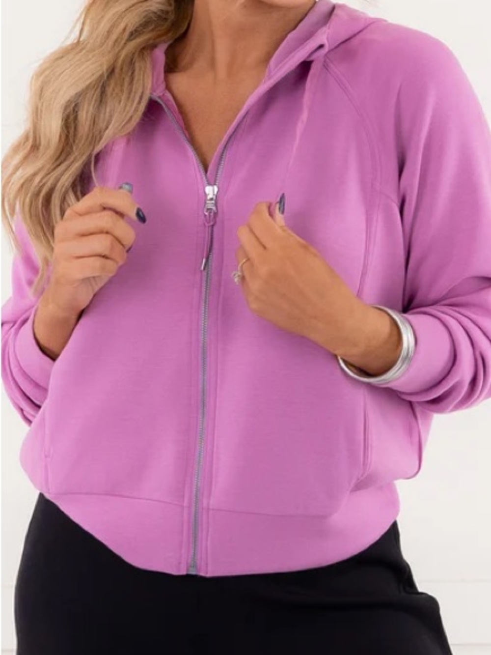 Spanx Airessentials Full Zip Hoodie - Lotus Pink